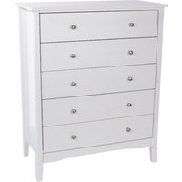 Kamuy Wooden Chest Of 5 Drawers In White