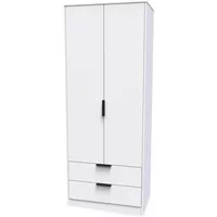 Welcome Diego 2 Door 2 Drawer Tall Double Wardrobe Assembled