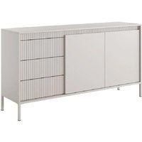 Shawnee Wooden Small Sideboard With 2 Doors 3 Drawers In Beige