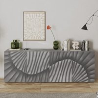 Sassari Wooden Sideboard With 4 Doors In Concrete Effect