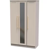 Welcome Haworth 3 Door Tall Mirrored Triple Wardrobe Assembled