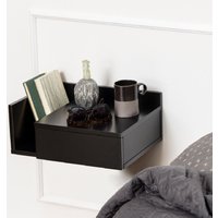 Astoria Wooden Bedside Cabinet In Black