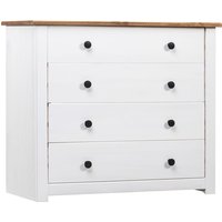 Bury Wooden Chest Of 4 Drawers In White And Brown