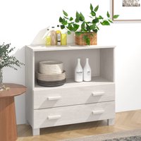 Hull Wooden Chest Of 2 Drawers With 1 Shelf In White