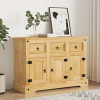 Croydon Wooden Sideboard With 3 Doors 3 Drawers In Brown