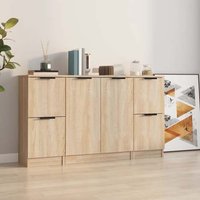 Krefeld Wooden Sideboard With 6 Doors In Sonoma Oak