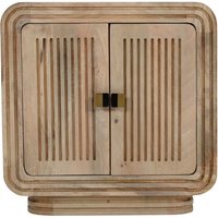 Harvey Carved Mango Wood Sideboard With 2 Doors In Natural