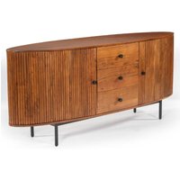 Plano Wooden Sideboard With 2 Doors 3 Drawers In Walnut