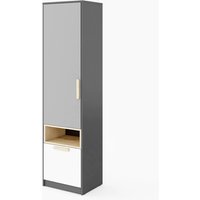 Pearl Kids Wooden Storage Cabinet Tall With 1 Door In Graphite