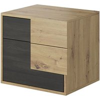 Barrie Wooden Bedside Cabinet With 2 Drawers In Artisan Oak