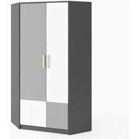 Pearl Kids Wooden Wardrobe Corner With 2 Doors In Graphite