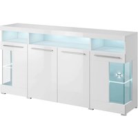 Izola High Gloss Sideboard With 4 Doors In White