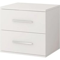 Oxnard Wooden Bedside Cabinet With 2 Drawers In Matt White
