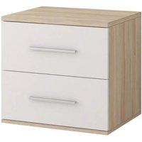 Oxnard Wooden Bedside Cabinet With 2 Drawers In Sonoma Oak