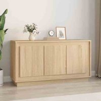 Elkin Wooden Sideboard With 3 Doors In Sonoma Oak