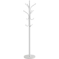 Imperia Metal Coat Stand With Marble Base In White
