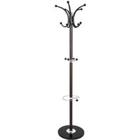 Kiel Metal Coat Stand With Umbrella Holder In Chrome And Brown