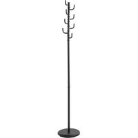 Erfurt Metal Coat Stand With 8 Hooks In Matt Black