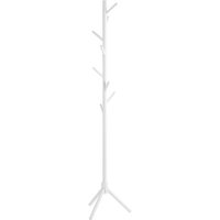 Flagstaff Solid Wood Coat Stand With 8 Hooks In White