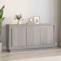Elkin Wooden Sideboard With 3 Doors In Grey Sonoma