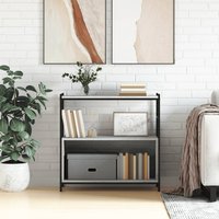 Biloxi Wooden Bookcase With 1 Large Shelf In Grey Sonoma Oak