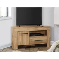 Birlea Compton Oak 1 Door 1 Drawer Corner TV Cabinet
