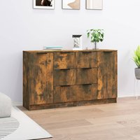 Calix Wooden Sideboard With 2 Doors 6 Drawers In Smoked Oak