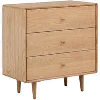 Javion Wooden Chest Of 3 Drawers In Natural Oak