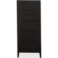 Orillia Narrow Wooden Chest Of 5 Drawers In Wenge