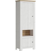 Clinton Wooden Storage Cabinet With 2 Doors In White And Oak