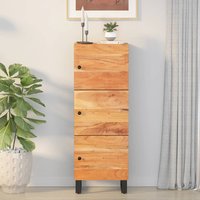Beril Acacia Solid Wood Highboard With 3 Doors In Brown