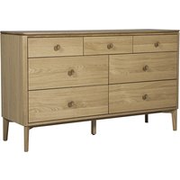 Hazel Wooden Chest 7 Drawers Wide In Oak Natural