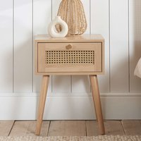 Coralie Wooden Bedside Cabinet With 1 Drawer In Oak