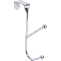 15cm Chrome-Plated Iron Over-Door Hat & Coat Hook