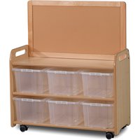 Millhouse Mobile Tall Storage Unit with Display and Top Add - on
