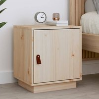 Byrne Pinewood Bedside Cabinet With 1 Door In Natural