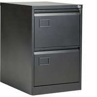 Bisley Contract 2 Drawer Steel Filing Cabinet - Black