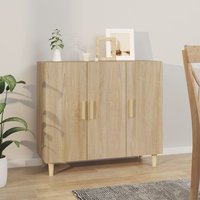 Ediva Wooden Sideboard With 3 Doors In Sonoma Oak