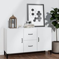Precia Wooden Sideboard With 2 Door 2 Drawer In White