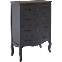 Luria Wooden Chest Of 4 Drawers In Dark Grey
