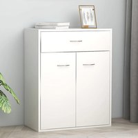 Sassy Wooden Sideboard With 2 Doors 1 Drawer In White