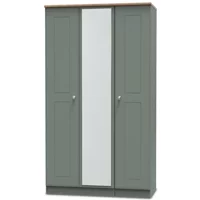 Welcome Victoria 3 Door Tall Mirrored Triple Wardrobe Assembled