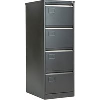 Bisley Contract 4 Drawer Steel Filing Cabinet - Black