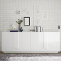Jining High Gloss Sideboard With 4 Doors In White