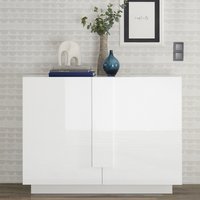 Jining High Gloss Sideboard With 2 Doors In White