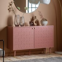 Helston Wooden Storage Cabinet With 2 Doors In Pink