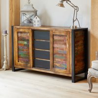Utica Wooden Sideboard With 2 Doors 4 Drawers In Satin Lacquer