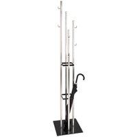Cameron Metal Coat Stand With Black High Gloss Glass Base