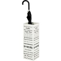 Cibecue Metal Lettering Style Umbrella Stand In White
