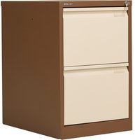 Bisley Classic 2 Drawer Steel Filing Cabinet - Coffee Cream
